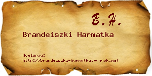 Brandeiszki Harmatka névjegykártya