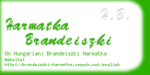 harmatka brandeiszki business card